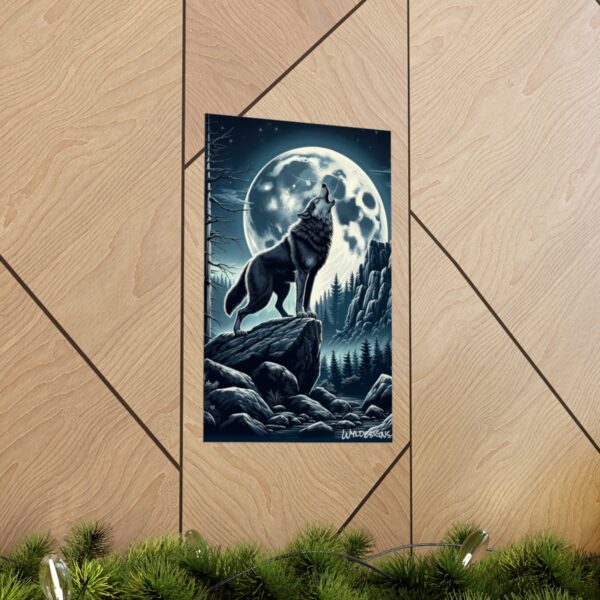 Wolf Howling WD-D001 By Wyldesigns Matte Vertical Posters - Image 5