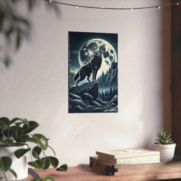 Wolf Howling WD-D001 By Wyldesigns Matte Vertical Posters - Image 6