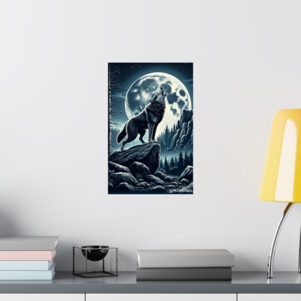 Wolf Howling WD-D001 By Wyldesigns Matte Vertical Posters - Image 8