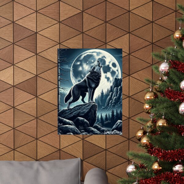 Wolf Howling WD-D001 By Wyldesigns Matte Vertical Posters - Image 12