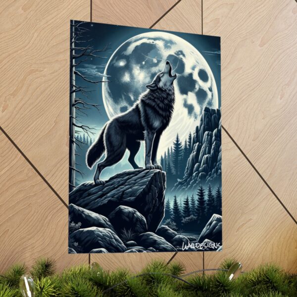 Wolf Howling WD-D001 By Wyldesigns Matte Vertical Posters - Image 13