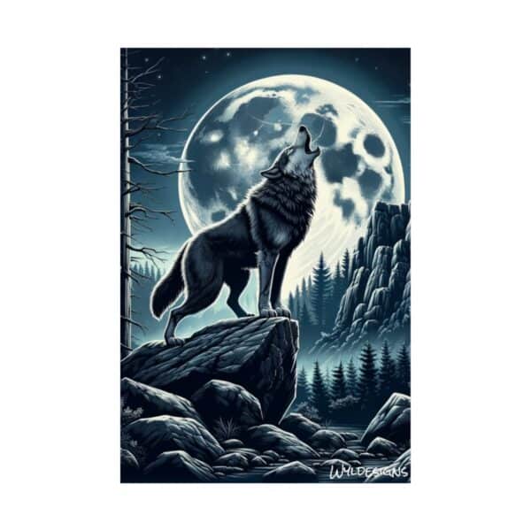 Wolf Howling WD-D001 By Wyldesigns Matte Vertical Posters - Image 18