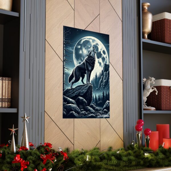 Wolf Howling WD-D001 By Wyldesigns Matte Vertical Posters - Image 21